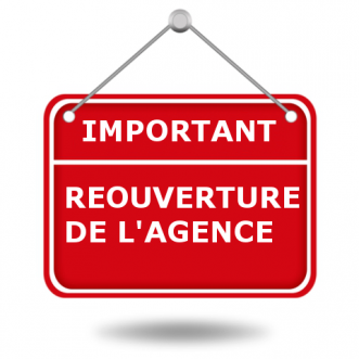 réouverture de l'agence